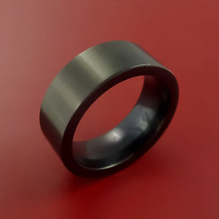 Rings Lashbrook Black Zirconium Ring Custom Made Band Rings Lashbrook Black Zirconium Ring Custom Made Band