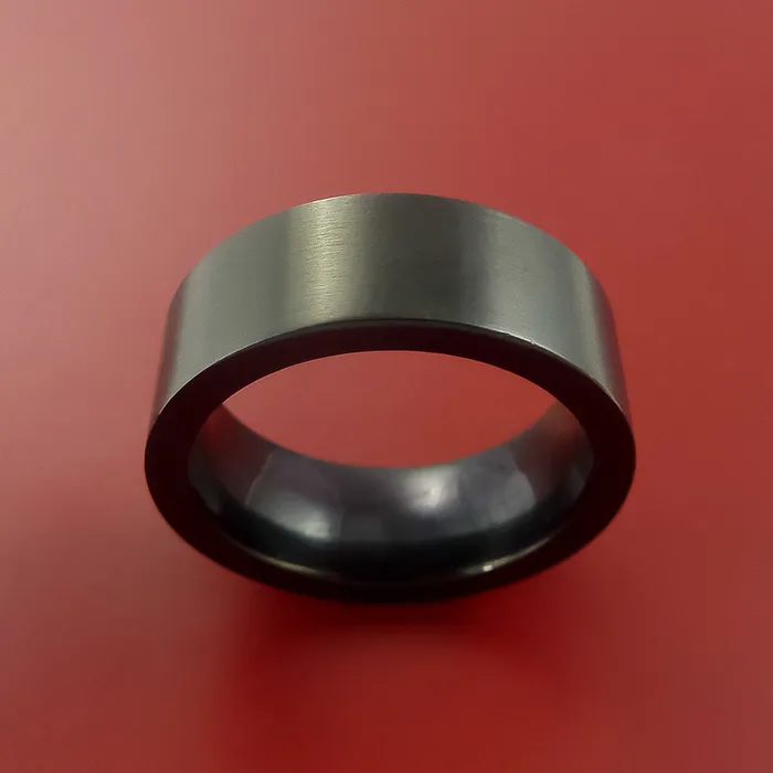 Rings Lashbrook Black Zirconium Ring Custom Made Band Rings Lashbrook Black Zirconium Ring Custom Made Band