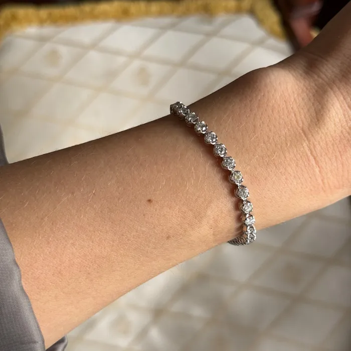 Bracelets Croghans Estate 5ct Diamond Platinum Bracelet