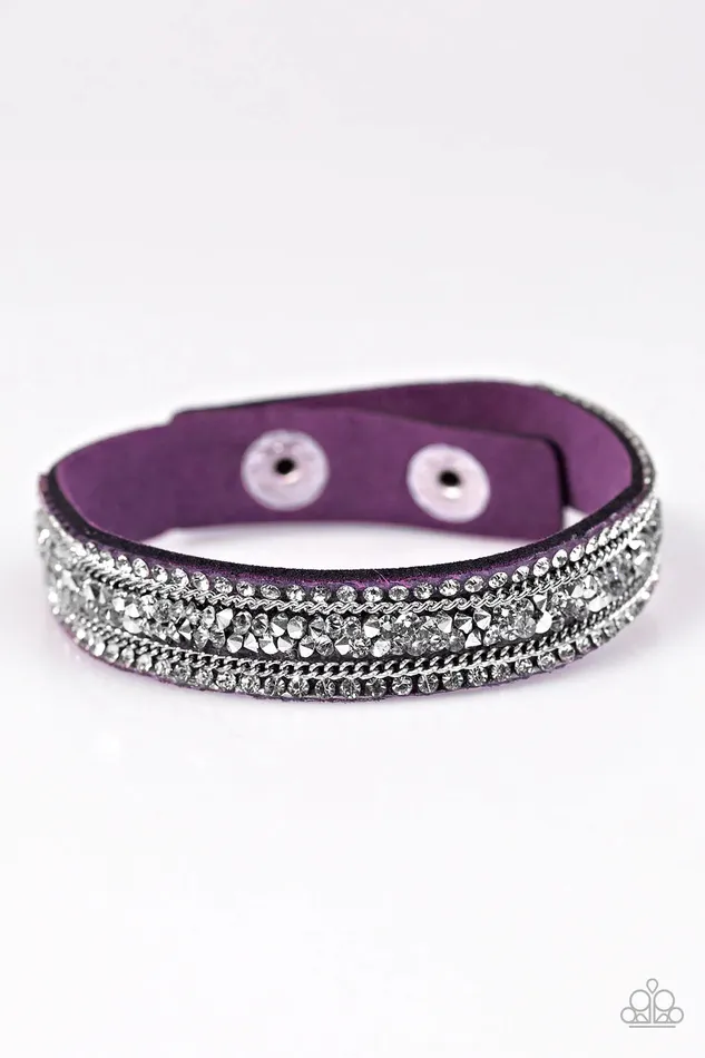 Bracelets Paparazzi Jewelry Paparazzi Bracelet GLAM On Fire Purple