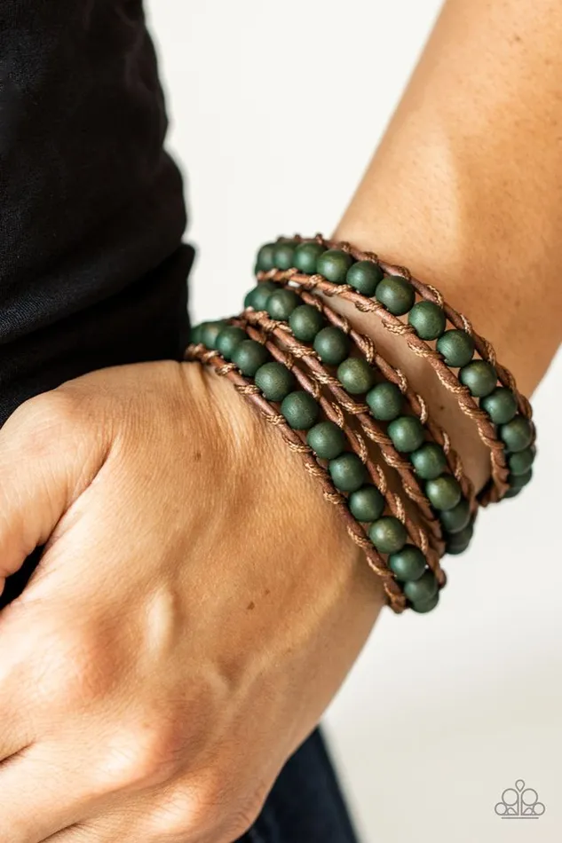 Bracelets Paparazzi Jewelry Paparazzi Bracelet Pine Paradise Green