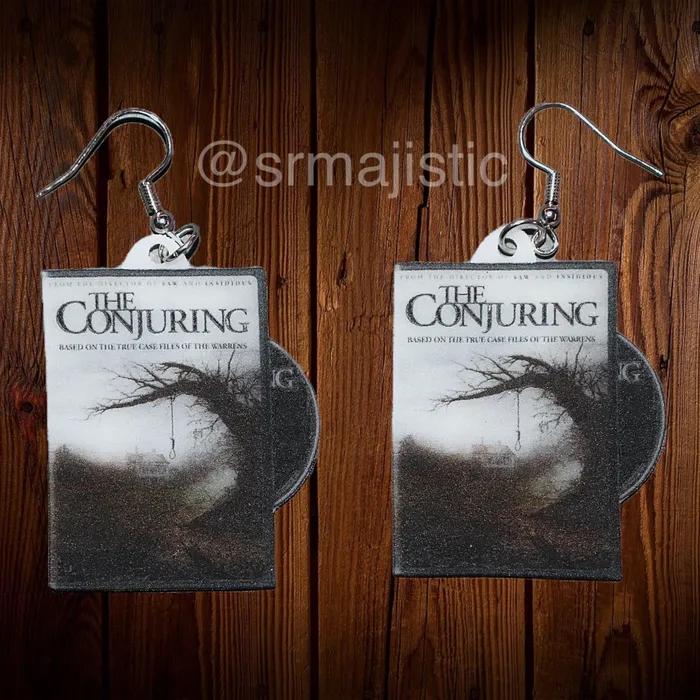Earrings Sam Makes Things READY TO SHIP The Conjuring 2013 DVD 2D detailed Handmade Earrings
