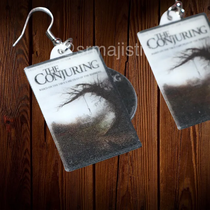 Earrings Sam Makes Things READY TO SHIP The Conjuring 2013 DVD 2D detailed Handmade Earrings