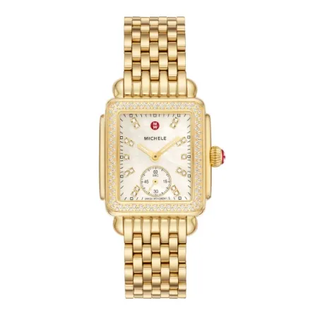 Michele PreStyled Sets Michele Deco Mid 18K Gold Plated Diamond Watch