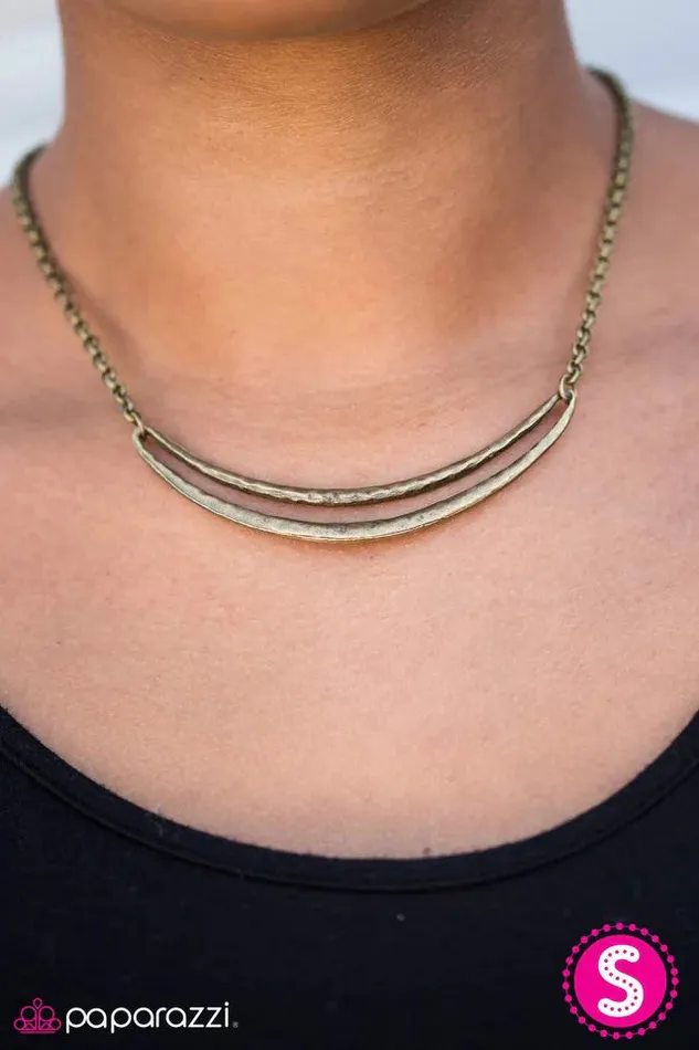 Necklaces Paparazzi Jewelry Paparazzi Necklace Midnight Moonshine Brass