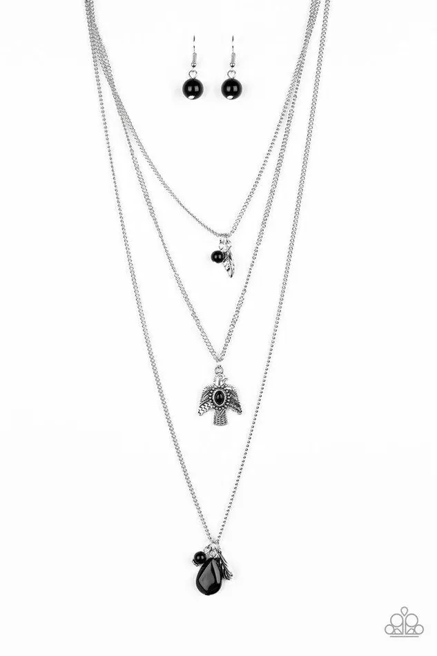 Necklaces Paparazzi Jewelry Paparazzi Necklace Soar With The Eagles Black