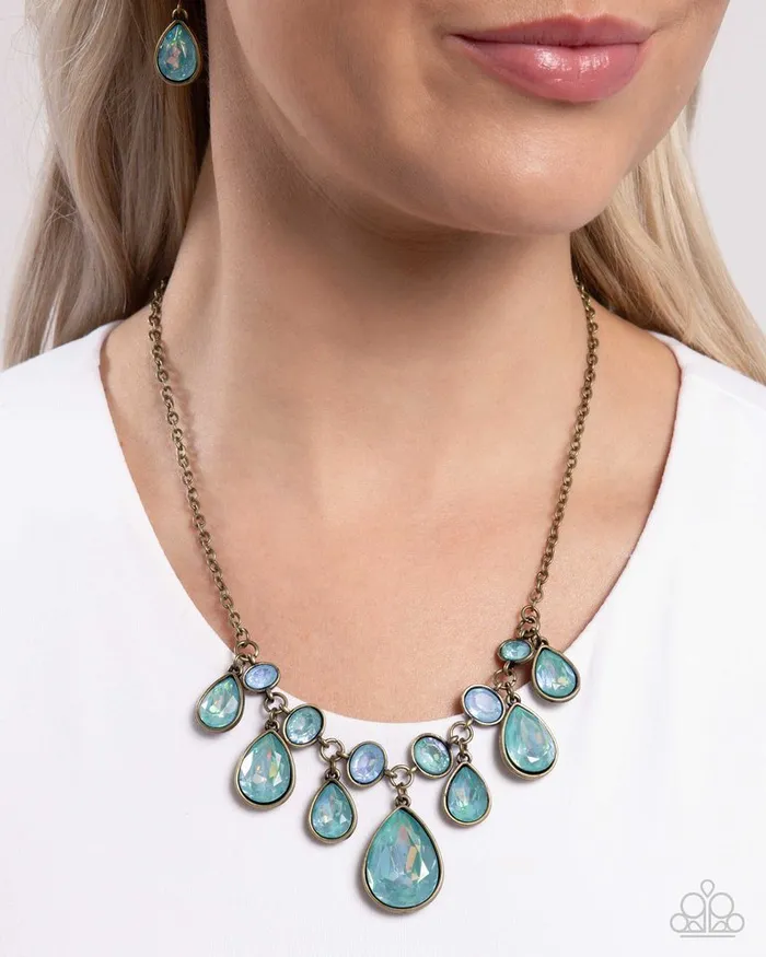 Necklaces Paparazzi Jewelry Paparazzi Necklace Talented Teardrops Brass