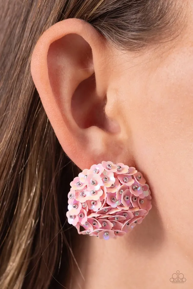 Paparazzi Earring Corsage Character Pink Paparazzi Jewelry Earrings