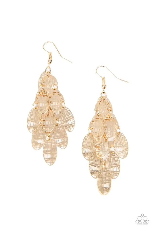 Paparazzi Earring Cross It Off My List Gold Paparazzi Jewelry Earrings Paparazzi Earring Cross It Off My List Gold Paparazzi Jewelry Earrings