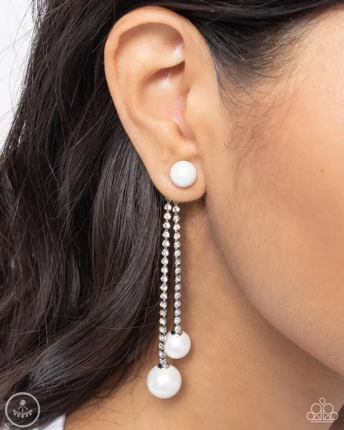 Paparazzi Earring Give Us A PEARL White Paparazzi Jewelry Earrings