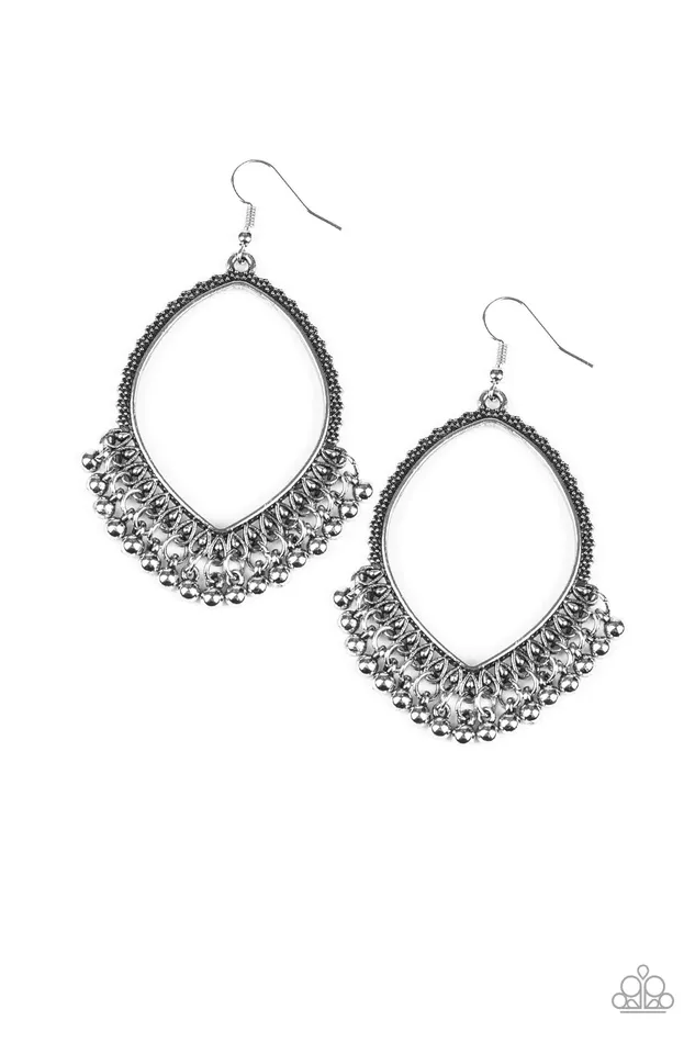 Paparazzi Earring Heirloom Harmony Silver Paparazzi Jewelry Earrings