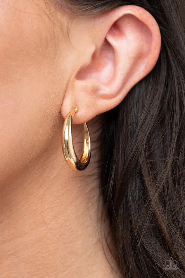 Paparazzi Earring Lay It On Thick Gold Paparazzi Jewelry Earrings
