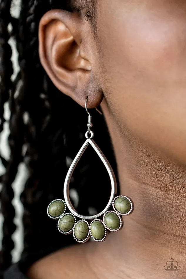 Paparazzi Earring Stone Sky Green Paparazzi Jewelry Earrings
