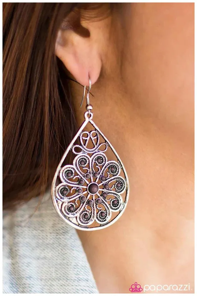 Paparazzi Earring Twists and Turns Brown Paparazzi Jewelry Earrings