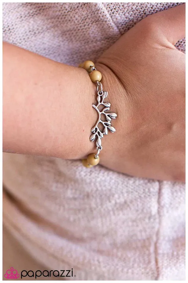 Paparazzi Jewelry Bracelets Paparazzi Bracelet A Branch in the Mist Yellow