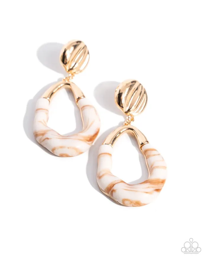 Paparazzi Jewelry Earrings Paparazzi Earring HighSheen Swirls Gold Paparazzi Jewelry Earrings Paparazzi Earring HighSheen Swirls Gold