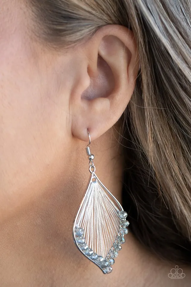 Paparazzi Jewelry Earrings Paparazzi Earring Pulling at My HARPstrings Silver