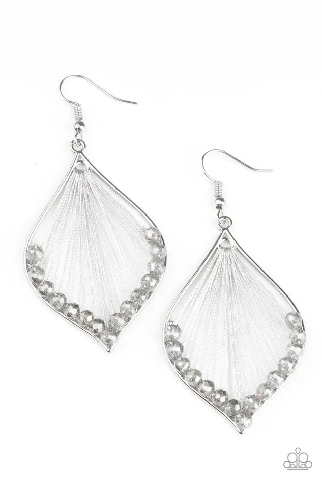 Paparazzi Jewelry Earrings Paparazzi Earring Pulling at My HARPstrings Silver Paparazzi Jewelry Earrings Paparazzi Earring Pulling at My HARPstrings Silver