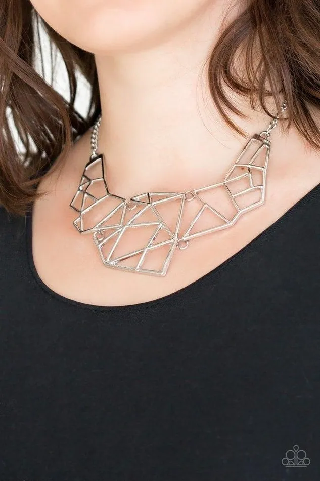 Paparazzi Jewelry Necklaces Paparazzi Necklace World Shattering Silver