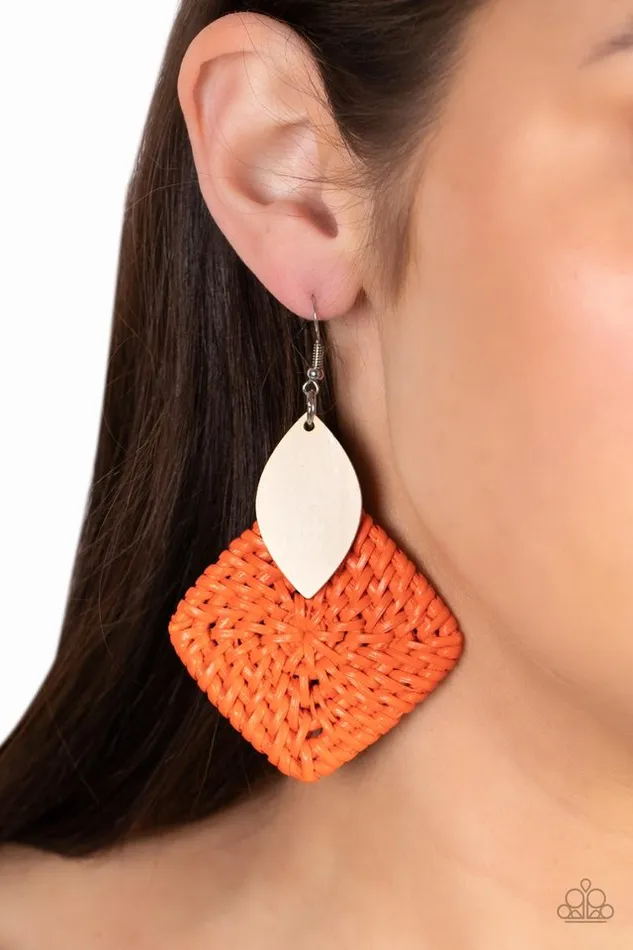 Paparazzi Jewelry Paparazzi Earring Sabbatical WEAVE Orange Earrings