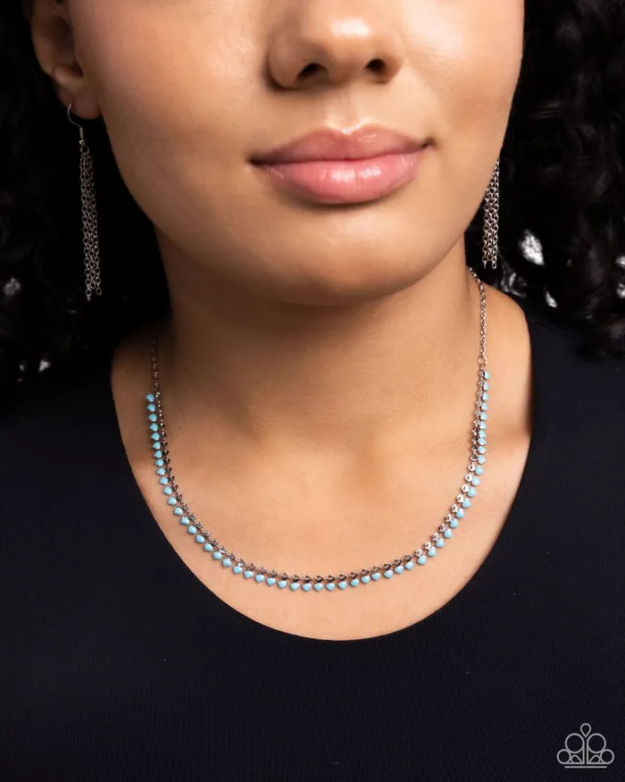 Paparazzi Jewelry Paparazzi Necklace Colored Cadence Blue Necklaces