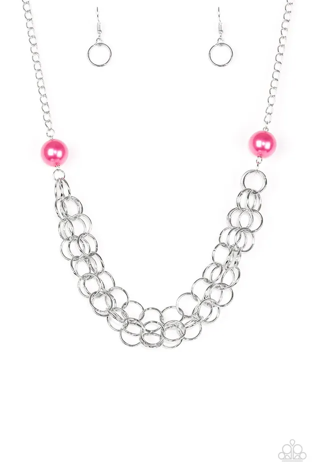 Paparazzi Necklace Daring Diva Pink Paparazzi Jewelry Necklaces