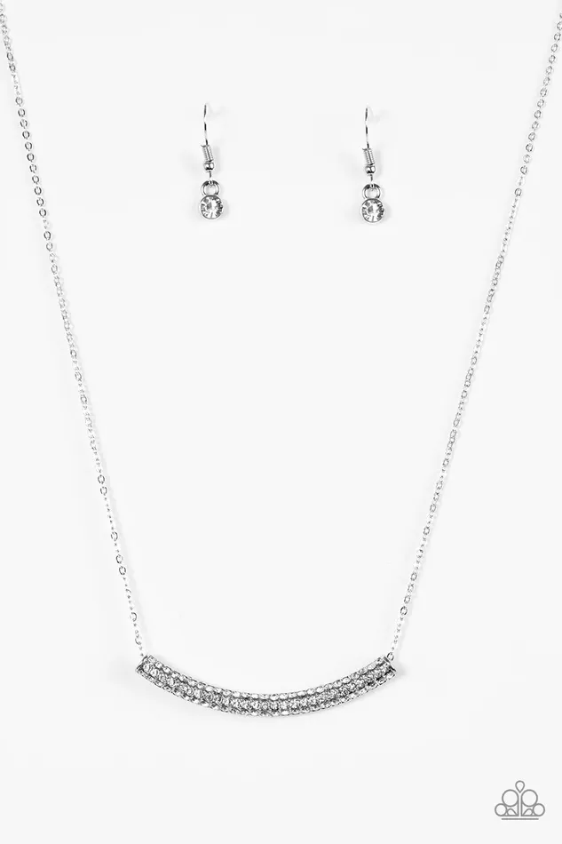 Paparazzi Necklace Metro Magnificence White Paparazzi Jewelry Necklaces