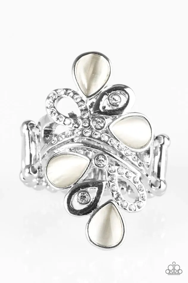 Rings Paparazzi Ring MOONBEAMING With Pride White Paparazzi Jewelry