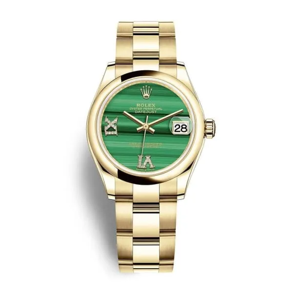 Rolex Bracelets Rolex Datejust 31mm Ref 2782480003 Green Diamond Dial 18K Yellow Gold Oyster Bracelet Womens Watch Rolex Bracelets Rolex Datejust 31mm Ref 2782480003 Green Diamond Dial 18K Yellow Gold Oyster Bracelet Womens Watch