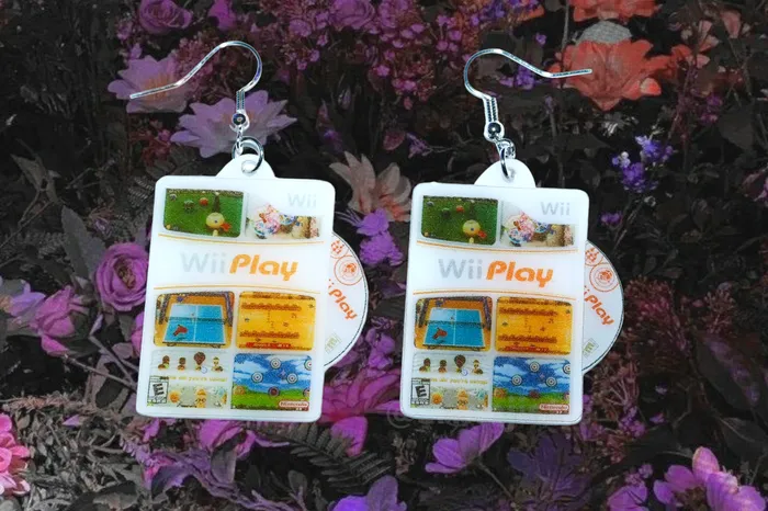 Wii Play Wii Game 2D detailed Handmade Earrings Sam Makes Things Earrings