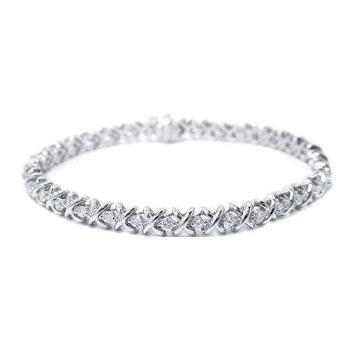 Bracelets GB X Style 660 Ct Round Cut Natural Earth Mined Diamonds Tennis Bracelet Gold 14K Jewelry