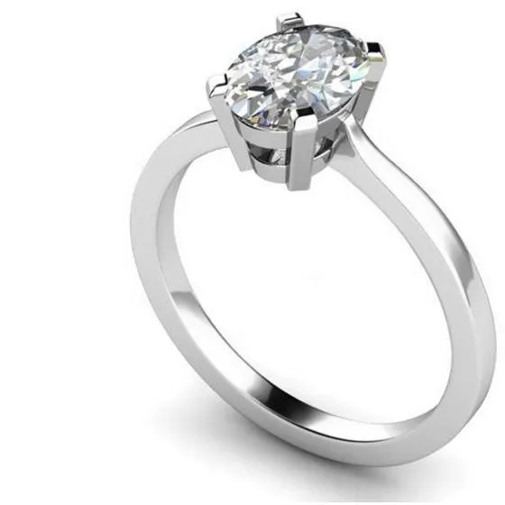 GB Rings Solitaire Oval Cut Sparkling 2 Carats Natural Earth Mined Diamond Engagement Ring GB Rings Solitaire Oval Cut Sparkling 2 Carats Natural Earth Mined Diamond Engagement Ring