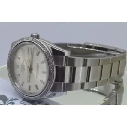 GB Watches Datejust Midsize Rolex Watch Diamond Bezel Stick Dial Ss