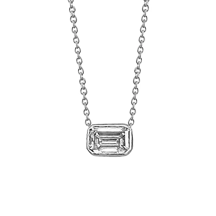 Necklaces GB Gorgeous 125 Carats Emerald Solitaire Natural Earth Mined Diamond Necklace Pendant Necklaces GB Gorgeous 125 Carats Emerald Solitaire Natural Earth Mined Diamond Necklace Pendant