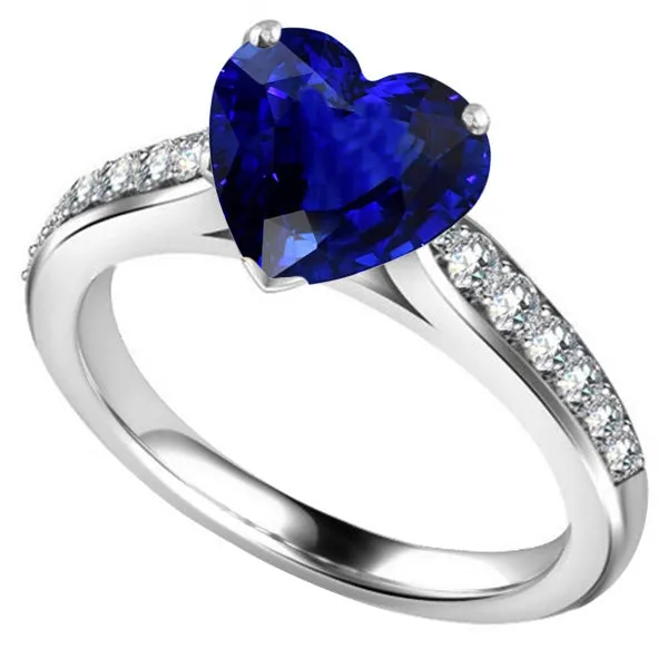 Rings Ceylon Sapphire Natural Earth Mined Diamond Ring 4 Carats Tapered Shank Gemstone Jewelry HarryChadEntcom Rings Ceylon Sapphire Natural Earth Mined Diamond Ring 4 Carats Tapered Shank Gemstone Jewelry HarryChadEntcom