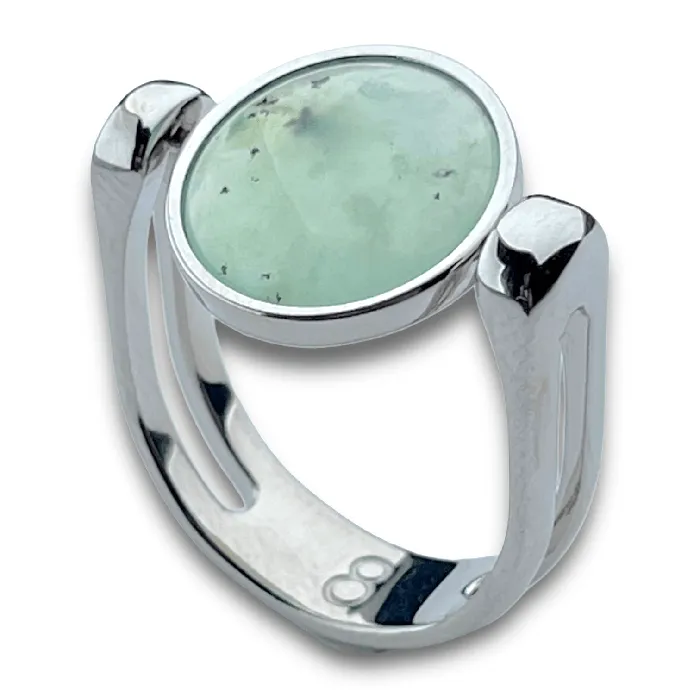 Rings MyCONQUERing Chrysoprase Crystal Fidget Ring