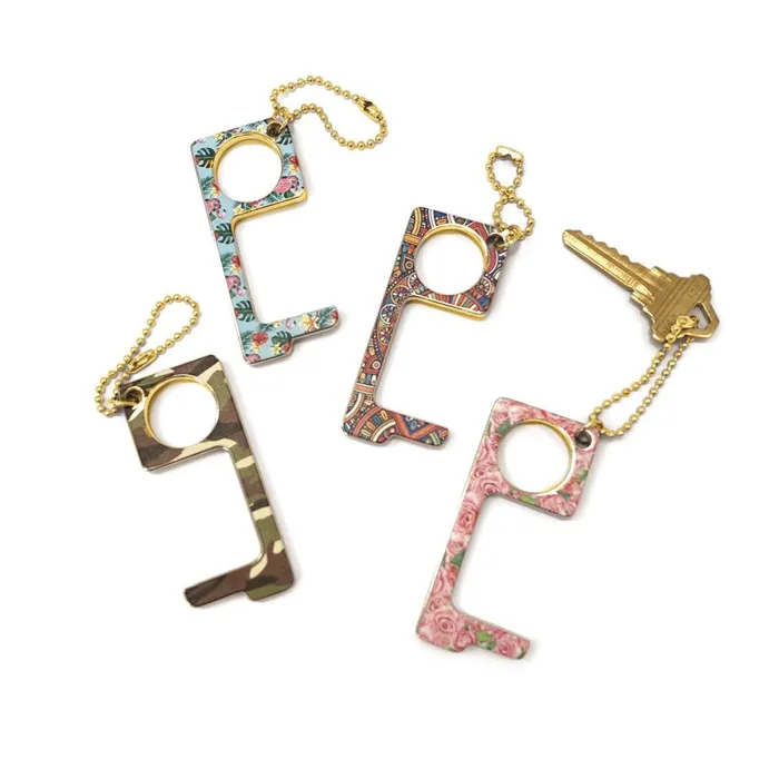 Rings Twos Company Twos Company Key Ring with Ball Chain Attachment on Gift Card Asst 4 Patterns