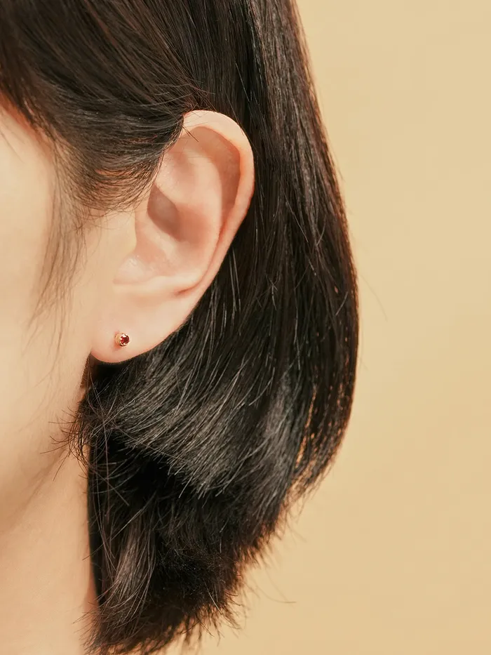 MinimalBijoux PreStyled Sets 14K Gold Eyes Color Cubic Ball Labret Piercing 18g16g