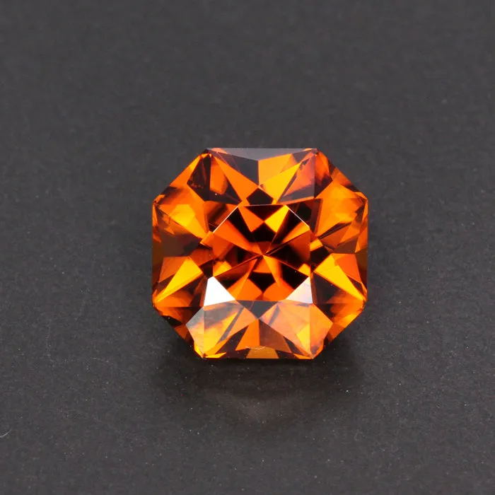 Moriartys Gem Art Rings Orange Square Mixed Cut Zircon Gemstone 601 Carats