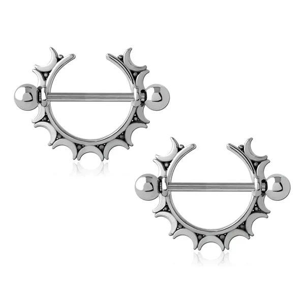 Tulsa Body Jewelry Moonray Stainless Nipple Shields Bracelets