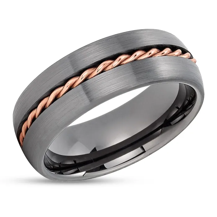 Clean Casting Jewelry Rings Gunmetal Tungsten Ring Rose Gold Wedding Ring Gunmetal Tungsten Band Braid Ring Clean Casting Jewelry Rings Gunmetal Tungsten Ring Rose Gold Wedding Ring Gunmetal Tungsten Band Braid Ring