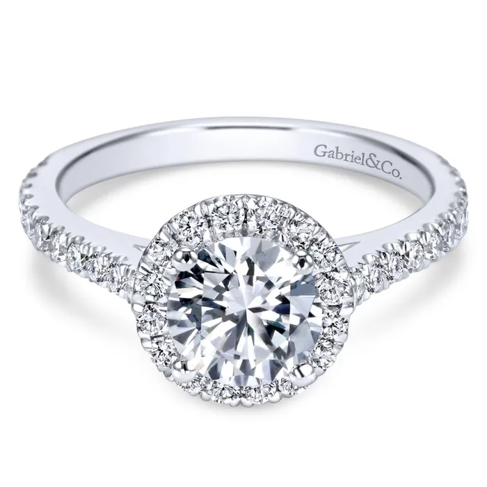 Gabriel Bridal Collection White Gold Halo Engagement Ring 065 ctw International Diamond Center Rings Gabriel Bridal Collection White Gold Halo Engagement Ring 065 ctw International Diamond Center Rings