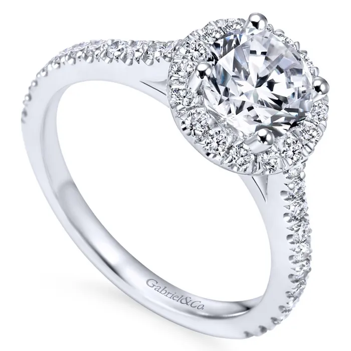 Gabriel Bridal Collection White Gold Halo Engagement Ring 065 ctw International Diamond Center Rings Gabriel Bridal Collection White Gold Halo Engagement Ring 065 ctw International Diamond Center Rings