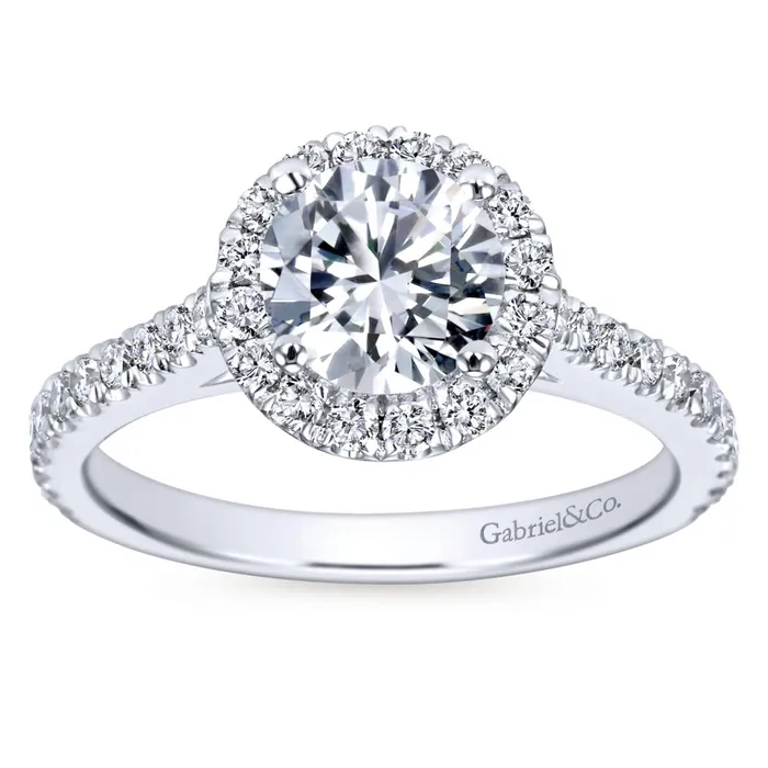 Gabriel Bridal Collection White Gold Halo Engagement Ring 065 ctw International Diamond Center Rings Gabriel Bridal Collection White Gold Halo Engagement Ring 065 ctw International Diamond Center Rings