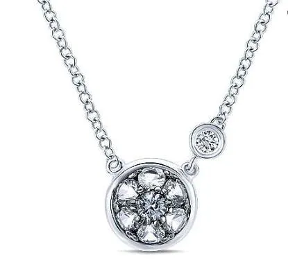 International Diamond Center Necklaces Gabriel Co Contemporary Sterling Silver Necklace 002 CTW International Diamond Center Necklaces Gabriel Co Contemporary Sterling Silver Necklace 002 CTW