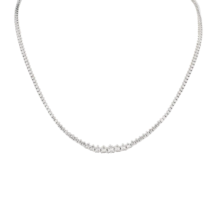 Necklaces Shop IDC estore Round 569CTW Graduated Diamond Riviera Necklace 14K White Gold Necklaces Shop IDC estore Round 569CTW Graduated Diamond Riviera Necklace 14K White Gold