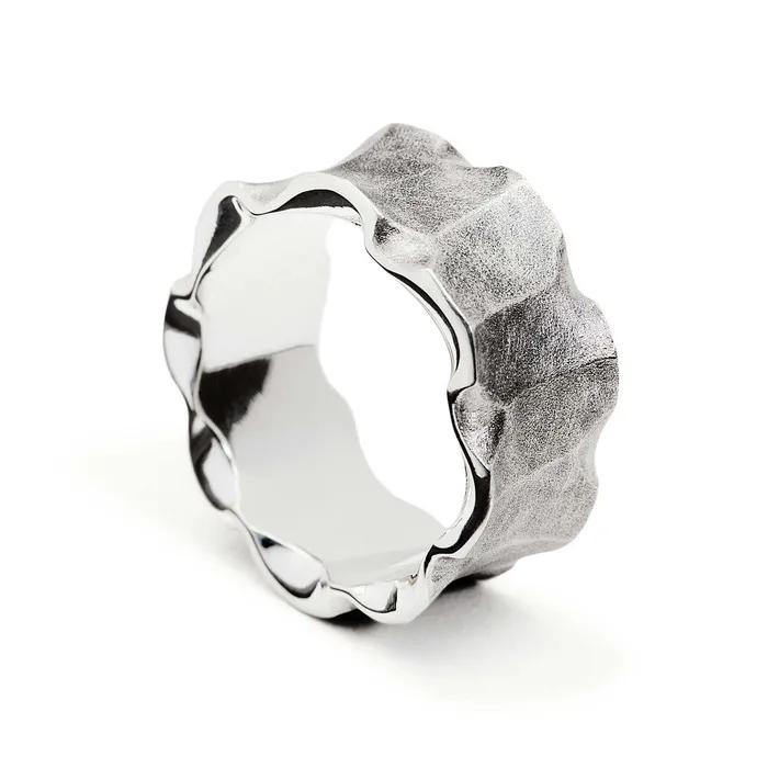 Rings Hauru 10mm silver ring Design Anu Kaartinen