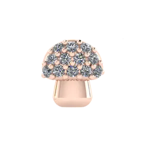 SG Fine Slider Mushroom Charm Charm Necklaces