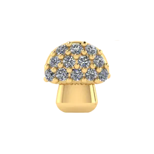 SG Fine Slider Mushroom Charm Charm Necklaces