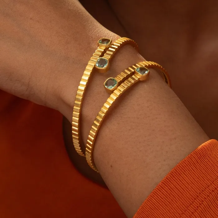 SILVER Dune Open Front Silver Bangles Rings